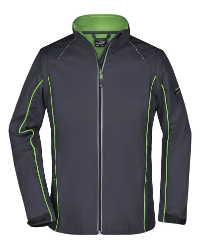 Giacca Softshell Donna Zip-Off Antivento Iron-grey/green