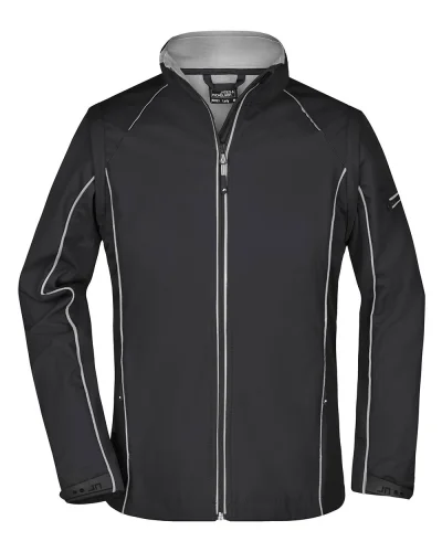Giacca Softshell Donna Zip-Off Antivento Black/Silver