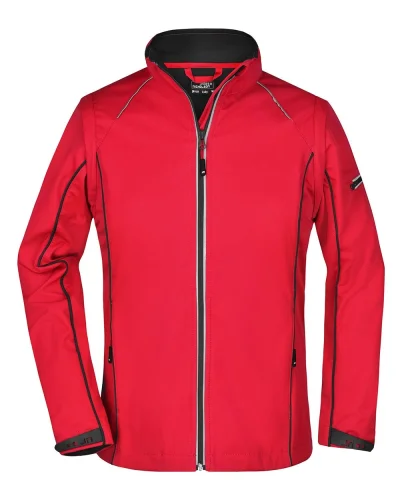 Giacca Softshell Donna Zip-Off Antivento Red/Black