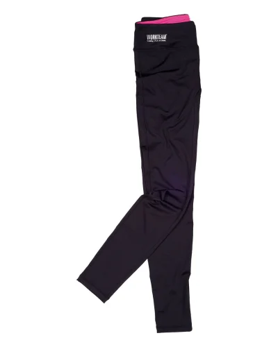 Leggins sportivi donna vita alta tasca zip elastici