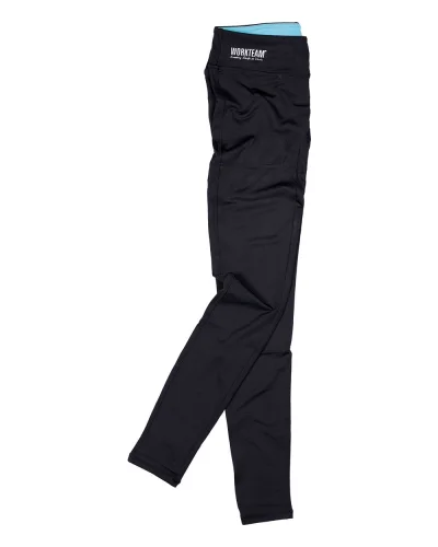Leggins sportivi donna vita alta tasca zip elastici