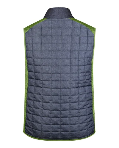 Gilet ibrido uomo , pile mlange, trapuntato, regular fit