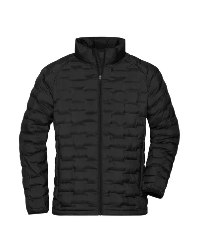 Giacca Uomo imbottita DuPont Sorona, 100% poliestere riciclato Black-matt