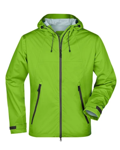 Giacca outdoor uomo  softshell impermeabile traspirante nera Spring-green/iron-grey