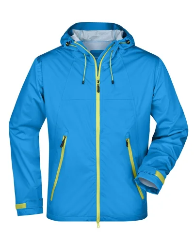 Giacca outdoor uomo  softshell impermeabile traspirante nera Aqua/acid-yellow