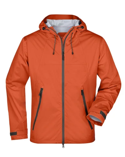 Giacca outdoor uomo  softshell impermeabile traspirante nera Dark-orange/iron-grey