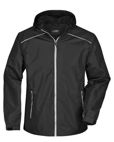Giacca antipioggia uomo leggera e traspirante Black/Silver