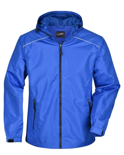 Giacca antipioggia uomo leggera e traspirante Royal/Navy