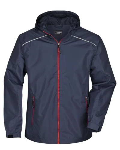Giacca antipioggia uomo leggera e traspirante NavyRed