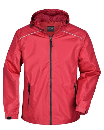 Giacca antipioggia uomo leggera e traspirante Red/Black