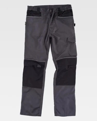 Pantalone da lavoro Spazo, rinforzato, dettagli rifrangenti DARK GREY / BLACK