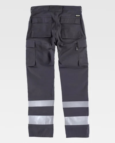 Pantalone Alta Visibilità , Multitasche, Bande Riflettenti