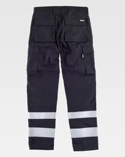 Pantalone Alta Visibilità , Multitasche, Bande Riflettenti