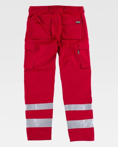 Pantalone Alta Visibilità , Multitasche, Bande Riflettenti
