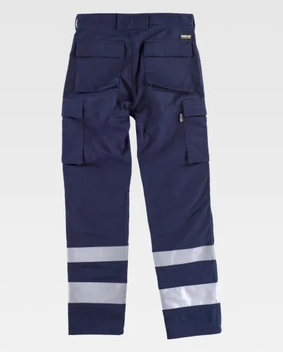 Pantalone Alta Visibilità , Multitasche, Bande Riflettenti