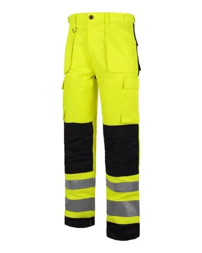 Pantalone alta visibilità WORKSAFE multitasche giallo riflettente
