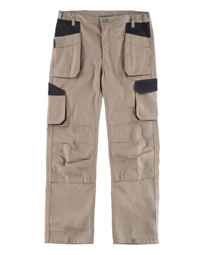 WORKMAN Pantalone multitasche elasticizzato con ginocchiere