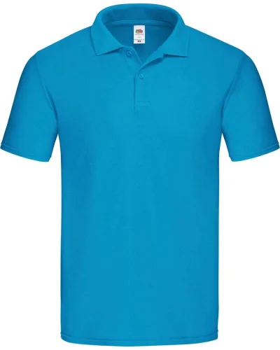 Polo uomo cotone 185g/m² manica corta Regular Azure blue