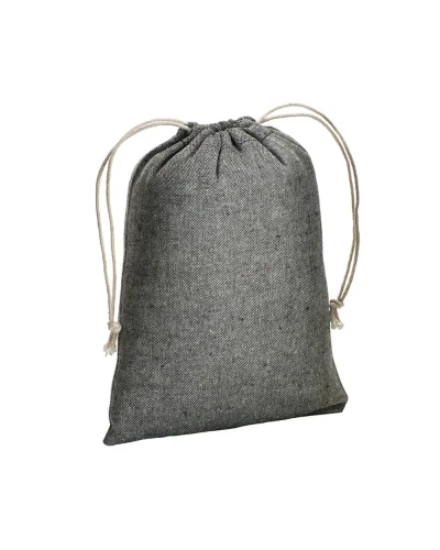 Sacchetto regalo cotone riciclato con chiusura pratica