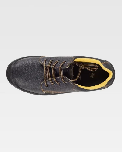 Scarpa antinfortunistica S1P SRC in pelle nera con puntale acciaio