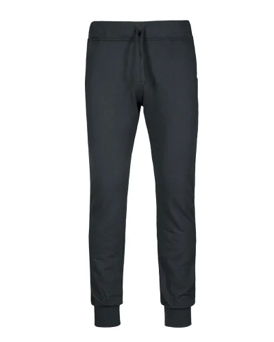Pantaloni felpa french terry uomo, comfort Nero