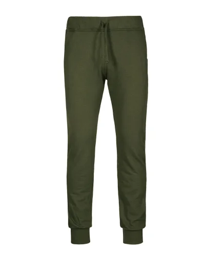 Pantaloni felpa french terry uomo, comfort Militare