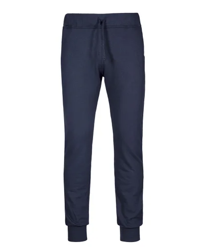 Pantaloni felpa french terry uomo, comfort Blu