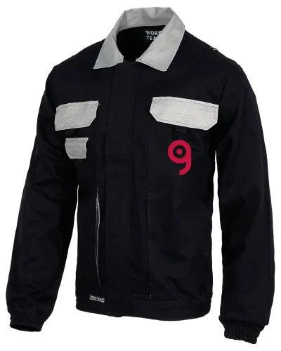 Giacca con zip nascosta, tessuto nylon resistente