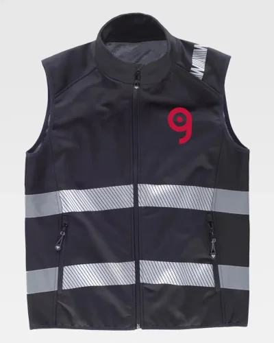 Gilet Workshell riflettente termico, 100% poliestere Rugged