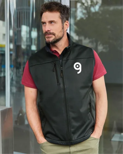 Gilet Softshell Uomo, 3 Strati, Antivento, Riciclato