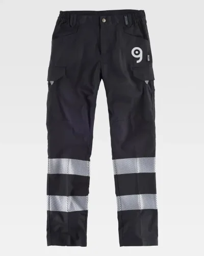 Pantalone da lavoro con bande riflettenti segmentate