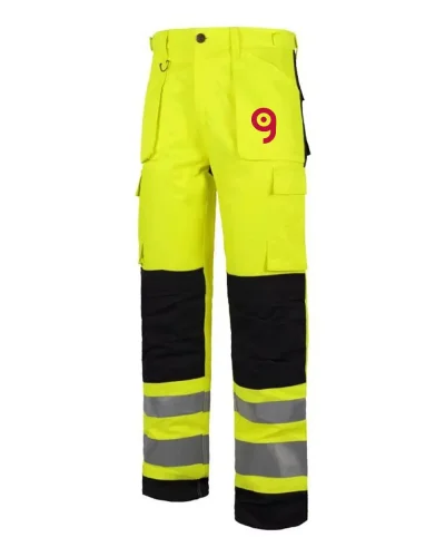Pantalone alta visibilità WORKSAFE multitasche giallo riflettente