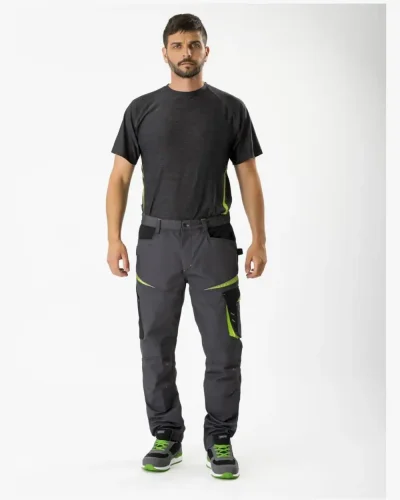 Pantalone multitasche da lavoro in canvas e ginocchiere incluse