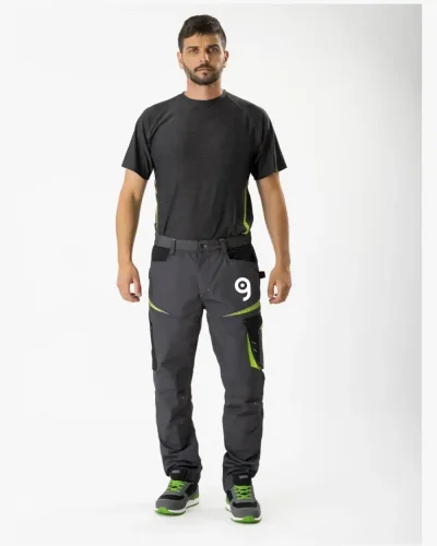 Pantalone multitasche da lavoro in canvas e ginocchiere incluse