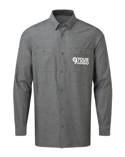 Neutral Bay Camicia Chambray Uomo Fairtrade 100% Cotone Organico