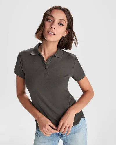 Polo Pegaso Premium Donna Slim 220g, Cotone-Poliestere, No Label