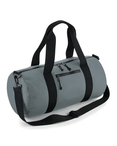 Barrel Bag riciclata 20L 100% poliestere con dettagli rifrangenti Pure Grey