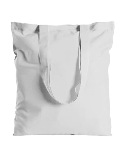 Borsa shopping Myrtle 100% Cotone 280g Manici Lunghi 38x42 cm Bianco