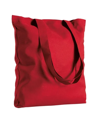 Borsa shopping Myrtle 100% Cotone 280g Manici Lunghi 38x42 cm Rosso