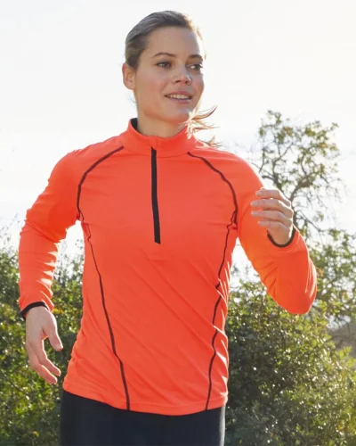 T-shirt donna fitness Domyos, manica lunga, traspirante