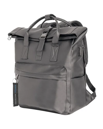Zaino ecopelle Cavallari 15" USB e tasca laptop