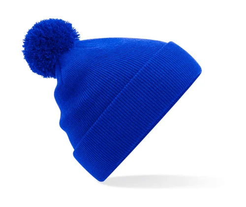 Berretto Junior Pom Pom in maglia doppio strato Black