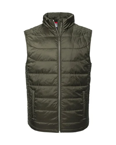Bodywarmer Uomo Nanotex Dupont Sorona, Gilet Antivento DWR Dark Olive