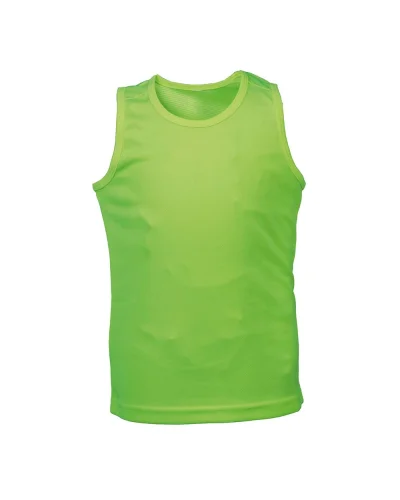 Rimini Boy Canottiera Sportiva Slim Ripstop 100% Poliestere Green Fluo