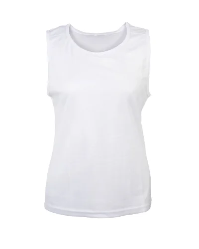 Canottiera sportiva donna Rimini Lady Slim, poliestere 140g, traspiran White