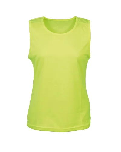 Canottiera sportiva donna Rimini Lady Slim, poliestere 140g, traspiran Yellow Fluo