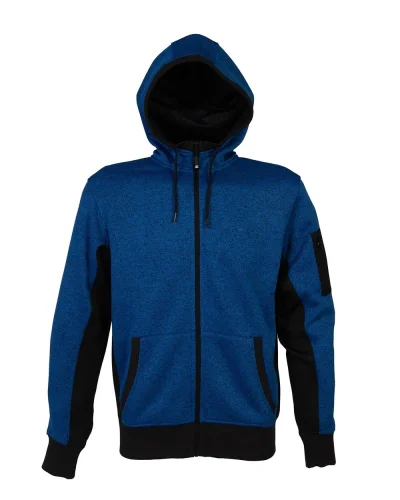 New Quebec Maglia Uomo con Zip, Fodera Mesh, Inserti Stretch Royal