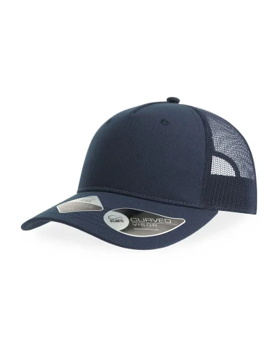 Cappellino trucker Zion 6 pannelli slim in poliestere riciclato Navy / Navy