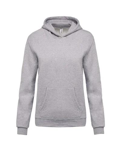 Felpa bambino  cappuccio foderato regular fit Oxford Grey