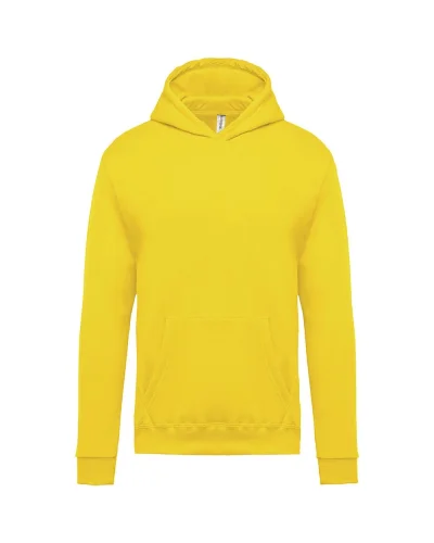 Felpa bambino  cappuccio foderato regular fit Yellow